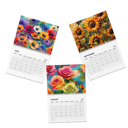 Vincent Van Gogh and Claude Monet inspired Floral Calendar (2025)