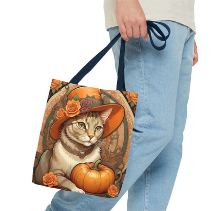 Halloween Art Nouveau Cat Tote