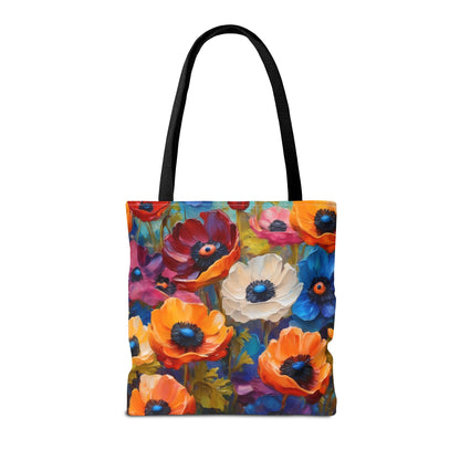 Claude Monet inspired Colorful Anemones Tote Bag