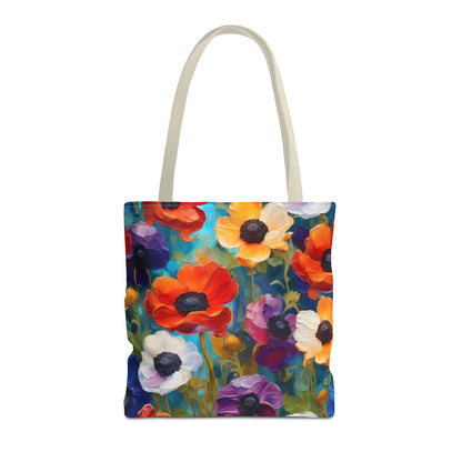 Claude Monet inspired Colorful Anemones Tote Bag