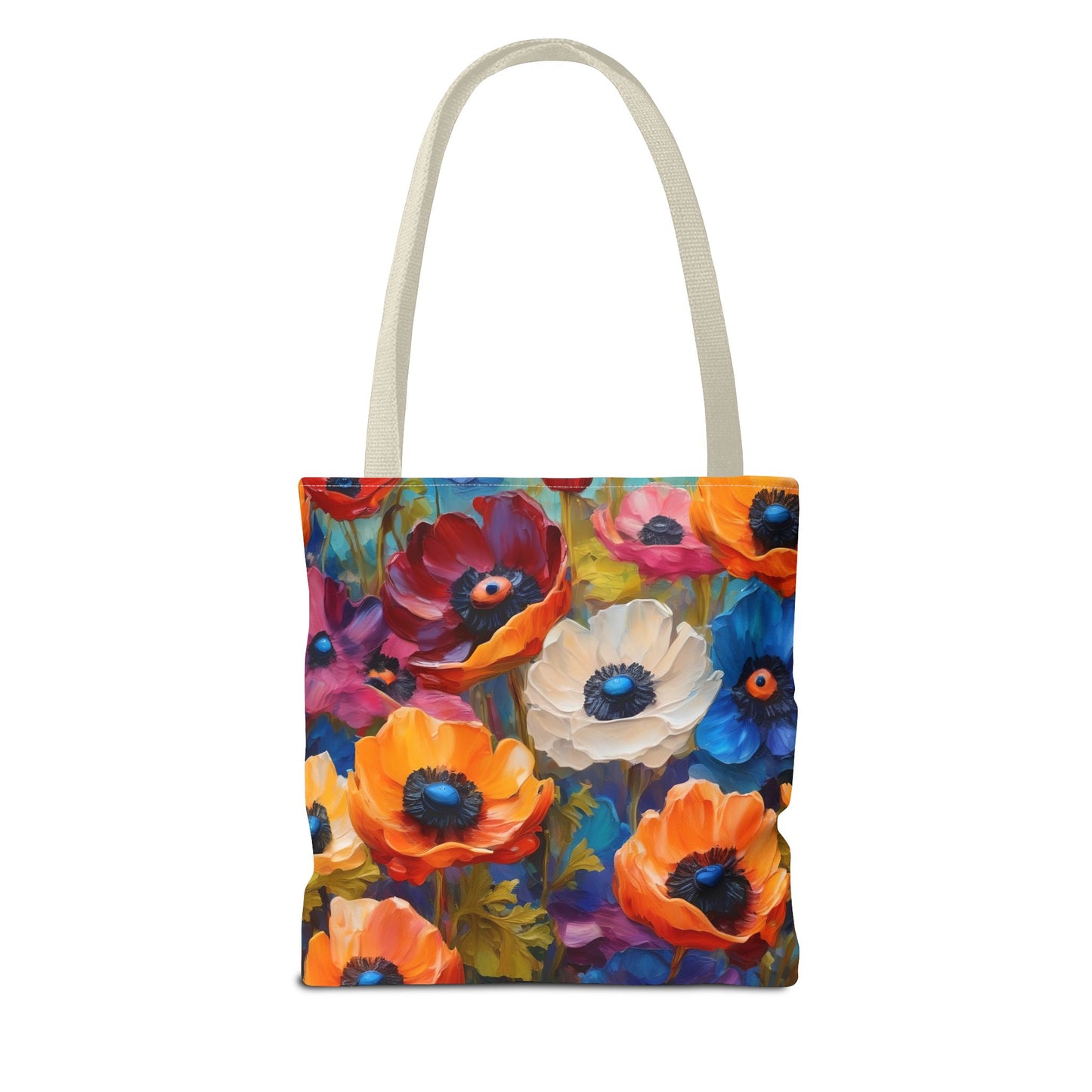 Claude Monet inspired Colorful Anemones Tote Bag