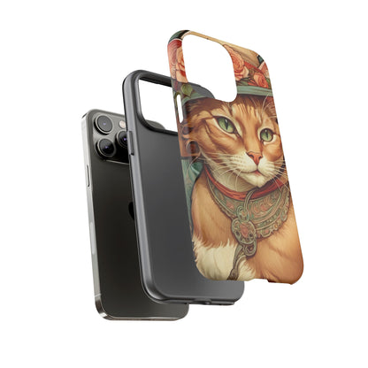 Alphonse Mucha Tough Phone Cases (A lady cat 2)
