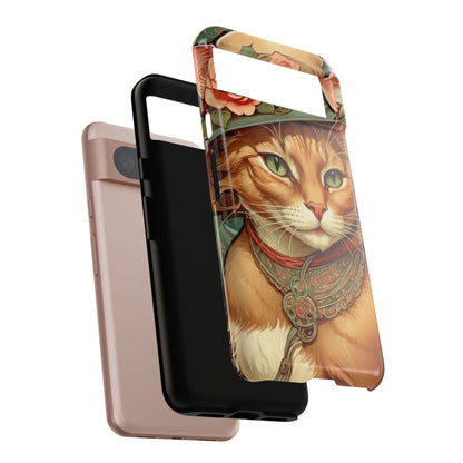 Alphonse Mucha Tough Phone Cases (A lady cat 2)