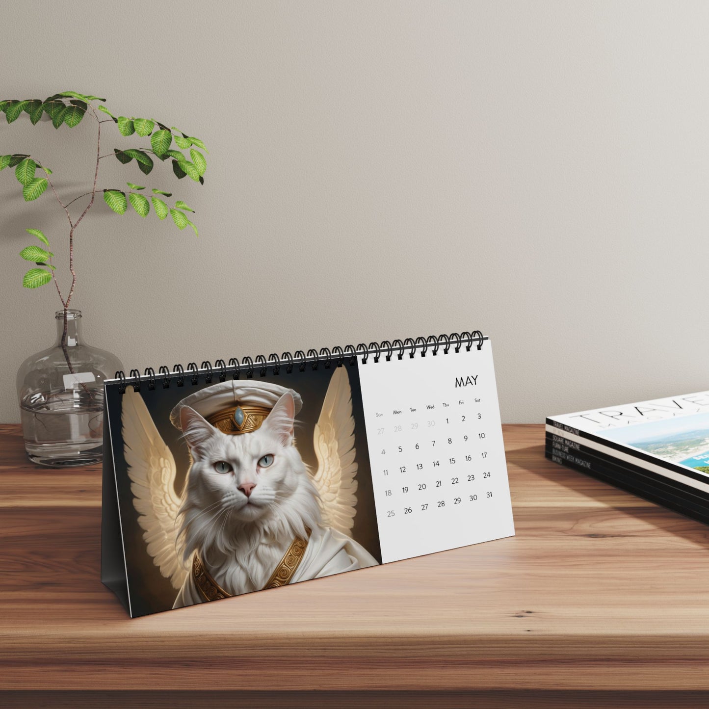 Cats of Olympus Desktop Calendar (2025 grid)