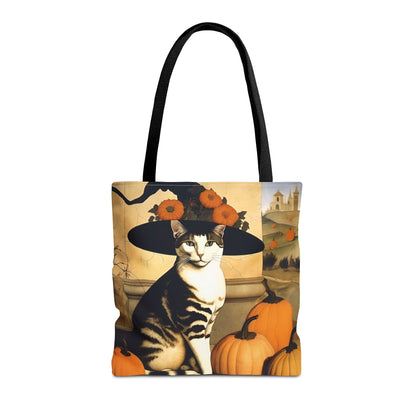 Halloween Piero della Francesca Renaissance Cat Tote