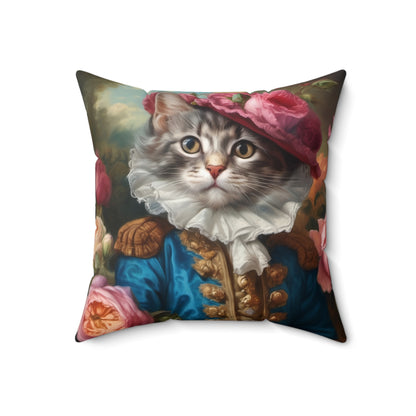 Rococo Cat Square Pillow (A Kitten 2)