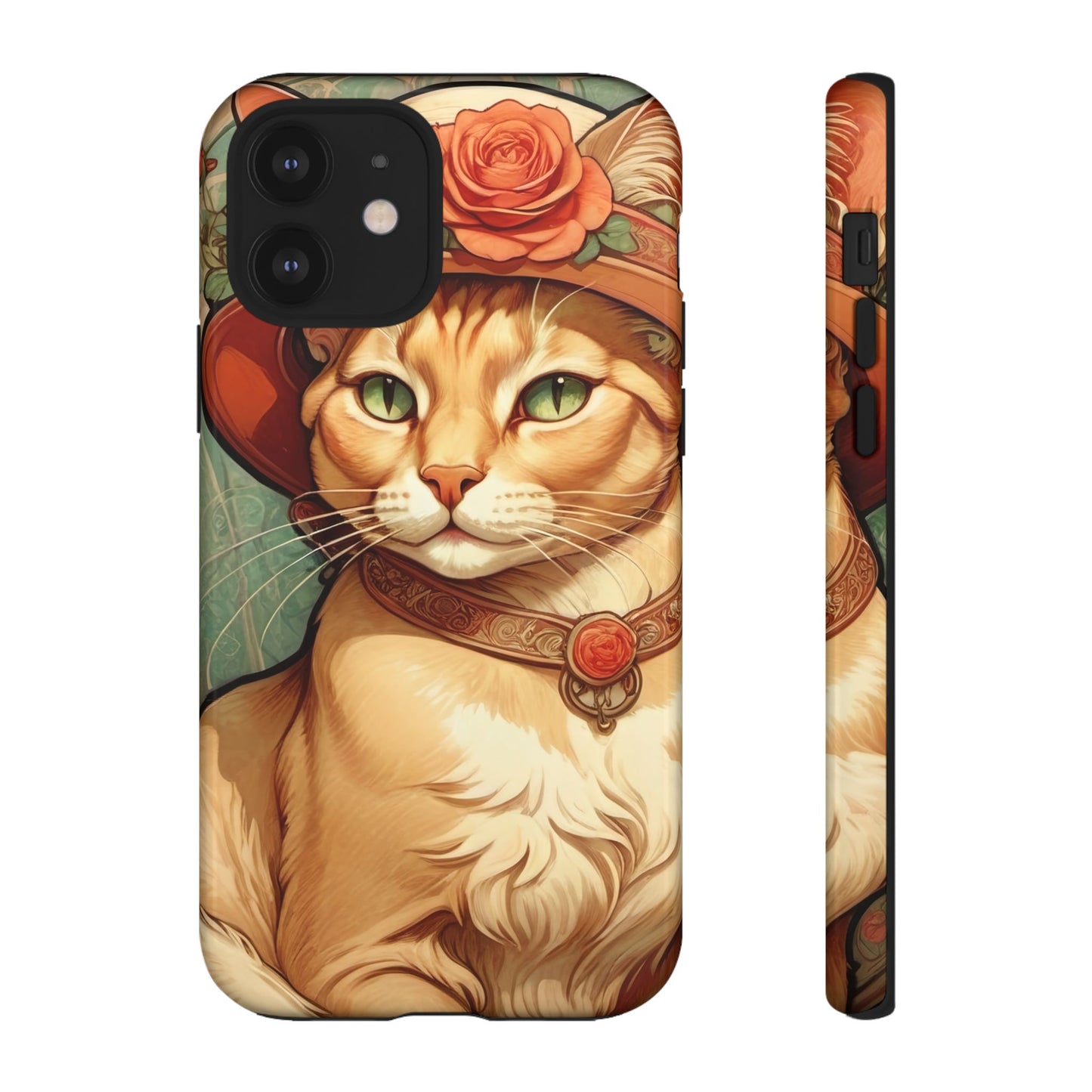 Alphonse Mucha Tough Phone Cases (A lady cat)