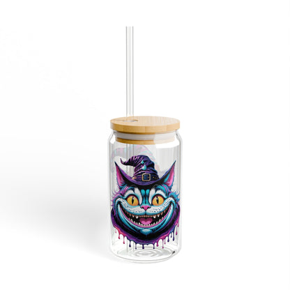 Halloween Cheshire Cat Sipper Glass, 16oz