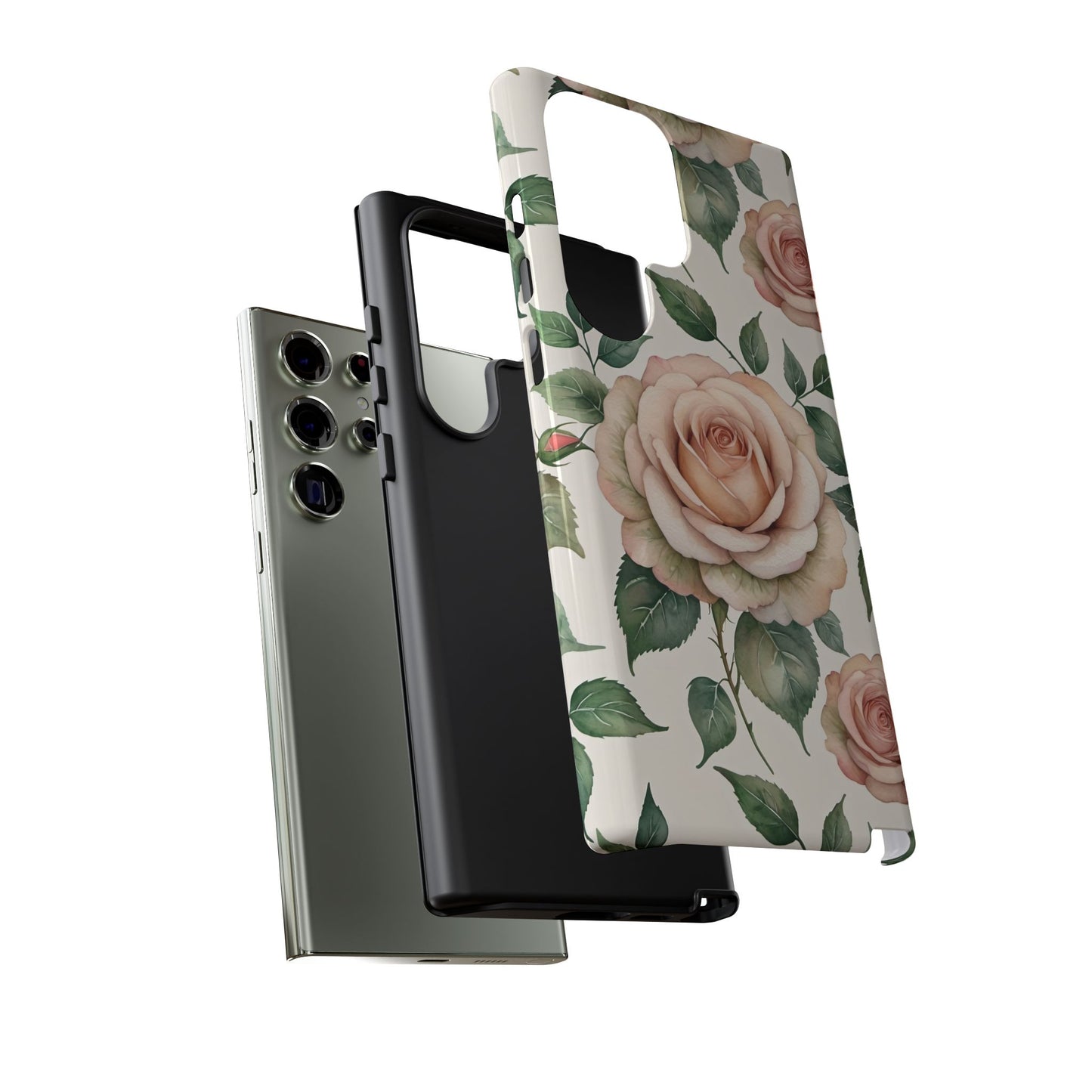 Watercolor Large Roses Tough Cases