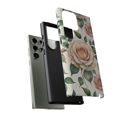 Watercolor Large Roses Tough Cases