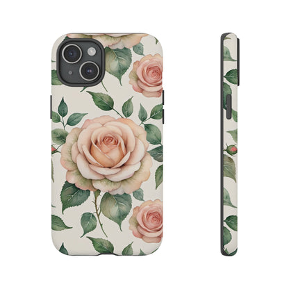 Watercolor Large Roses Tough Cases