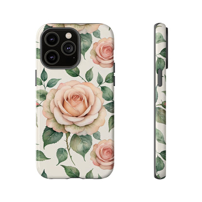 Watercolor Large Roses Tough Cases