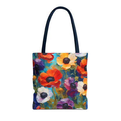 Claude Monet inspired Colorful Anemones Tote Bag