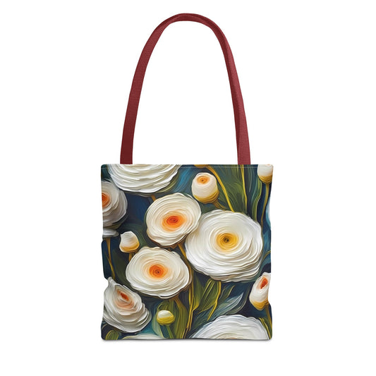 Vincent Van Gogh inspired White Ranunculus Tote Bag