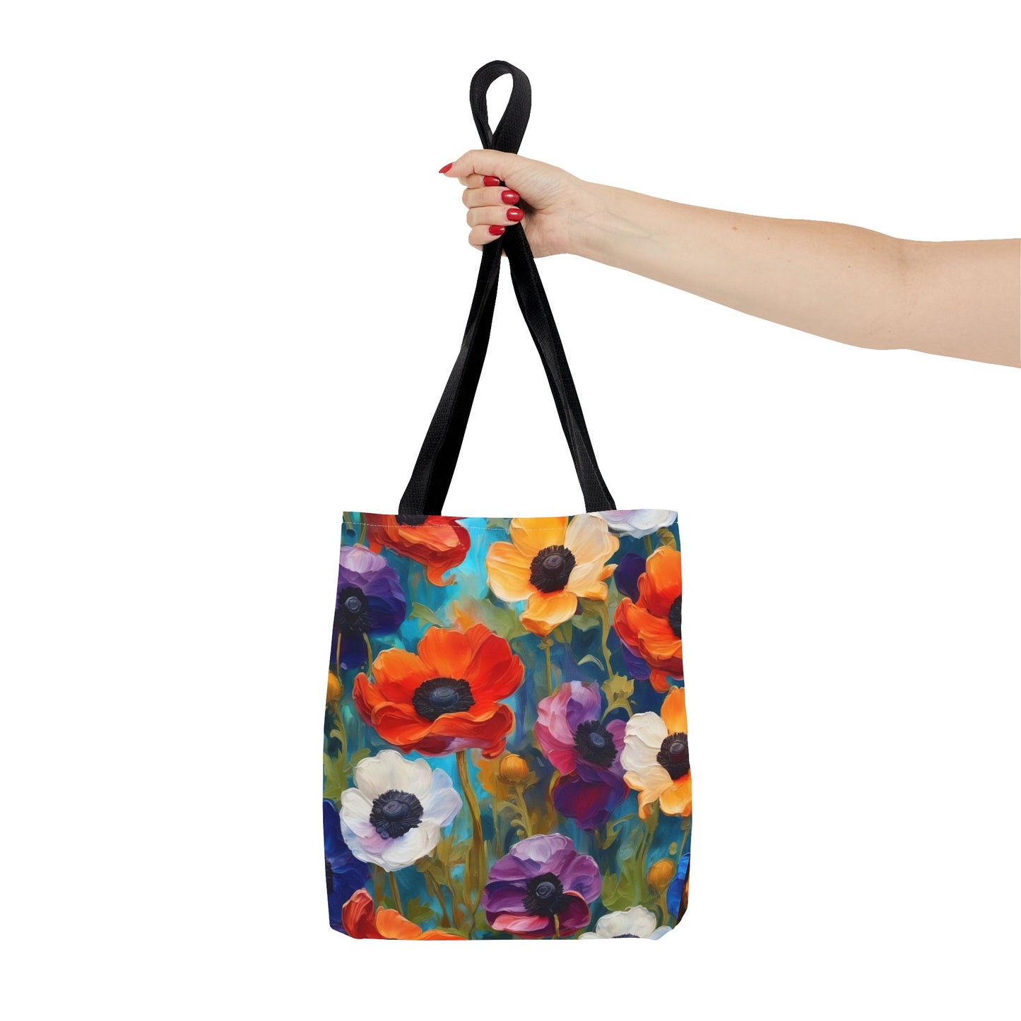 Claude Monet inspired Colorful Anemones Tote Bag