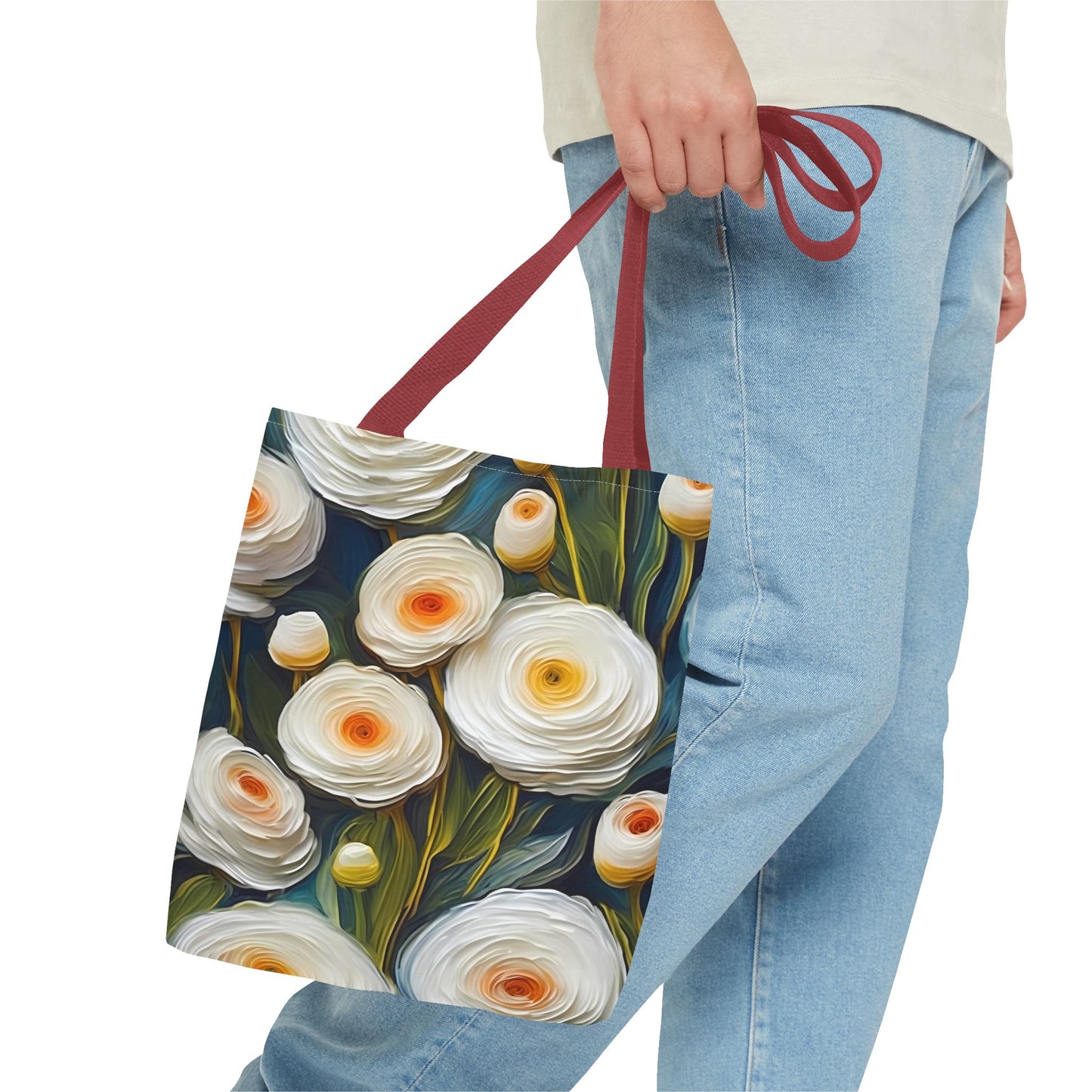 Vincent Van Gogh inspired White Ranunculus Tote Bag