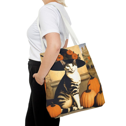 Halloween Piero della Francesca Renaissance Cat Tote