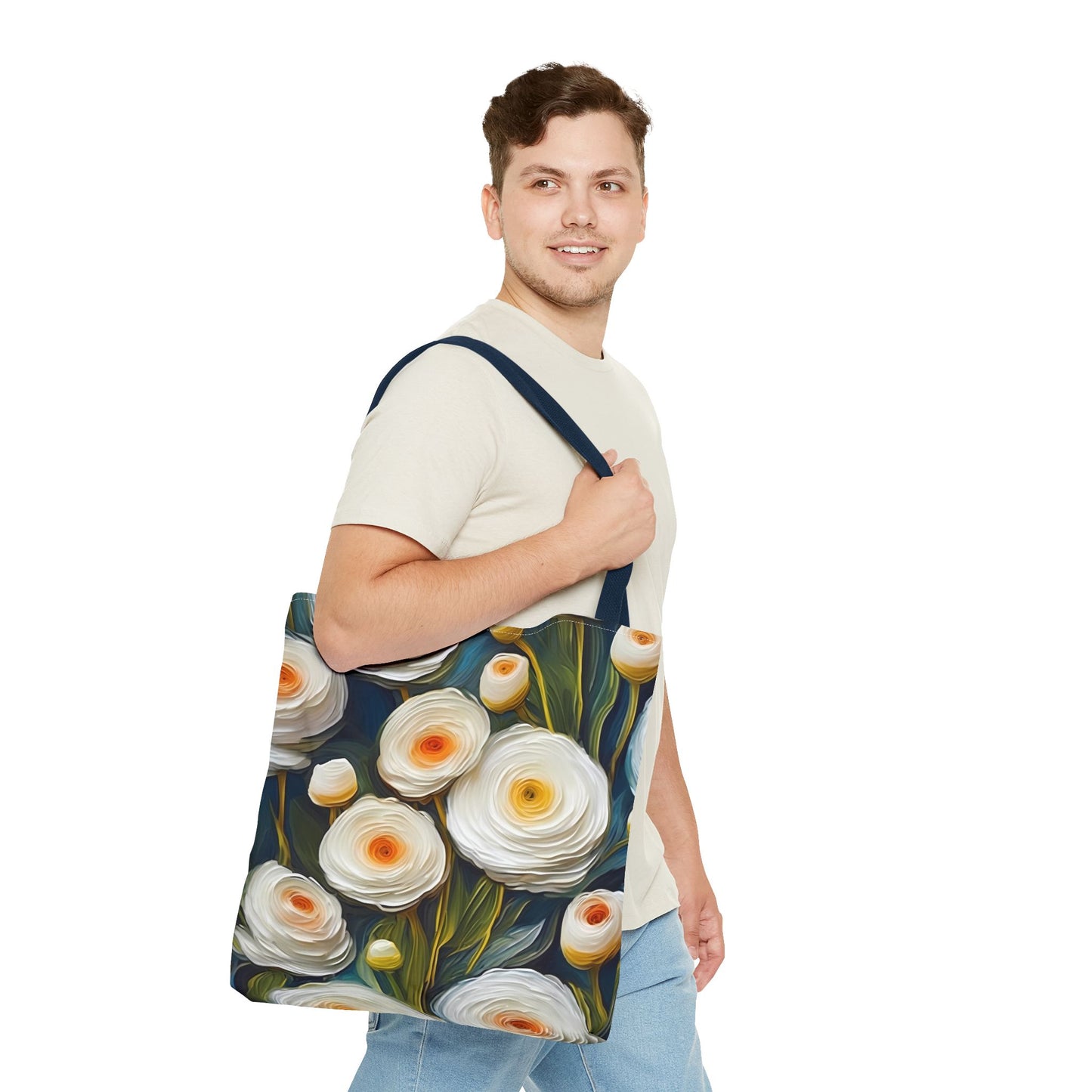 Vincent Van Gogh inspired White Ranunculus Tote Bag