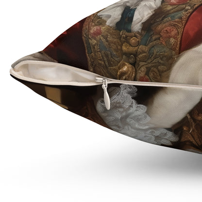 Rococo Cat Square Pillow (A Gentleman)