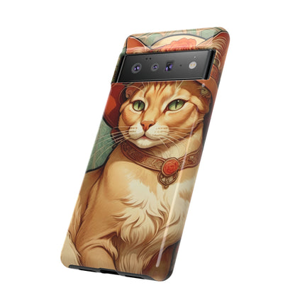 Alphonse Mucha Tough Phone Cases (A lady cat)