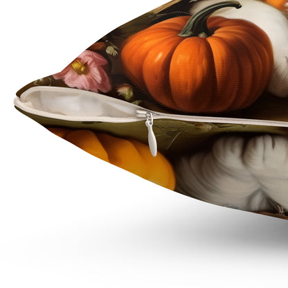 Halloween Rococo Cat Square Pillow