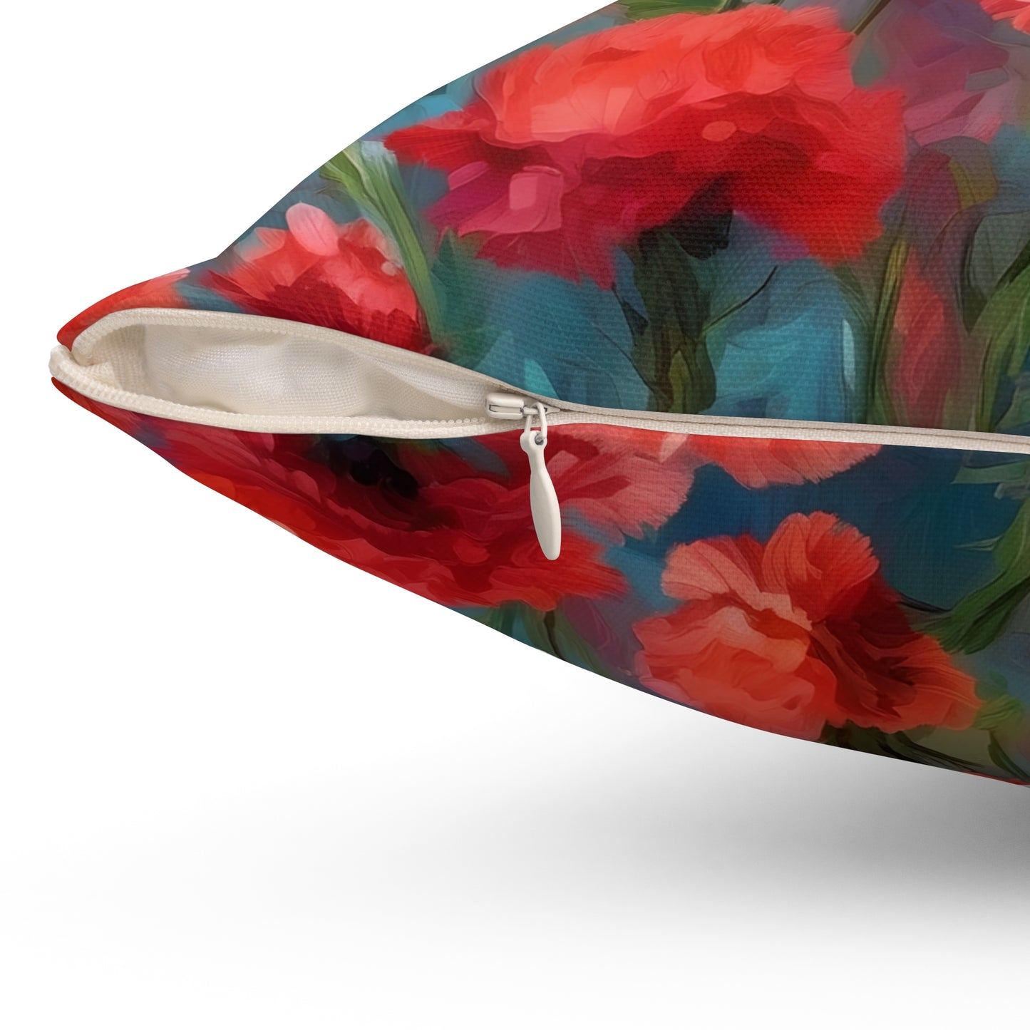 Claude Monet inspired Carnations Square Pillow