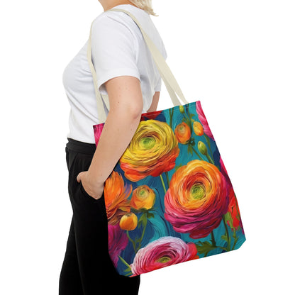 Vincent Van Gogh inspired Colorful Anemones Tote Bag 2