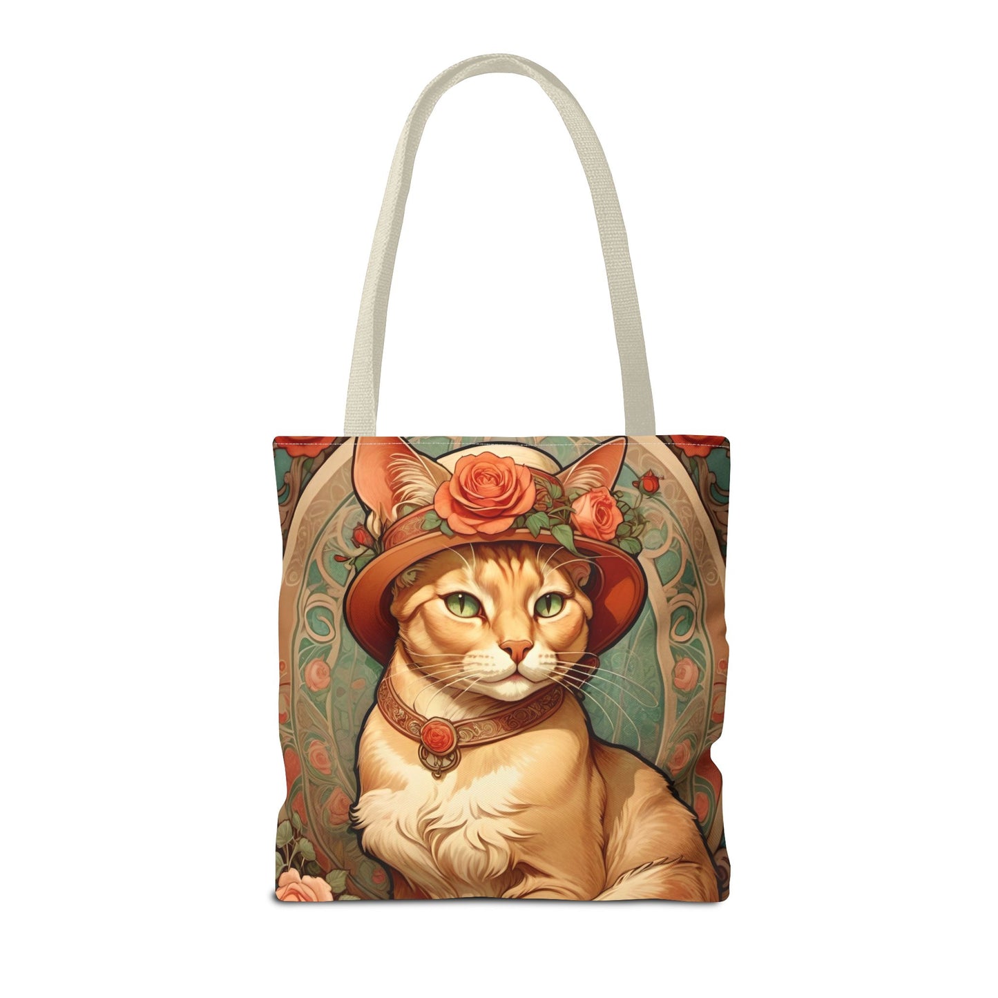 Art Nouveau Cat Portrait Tote Bag