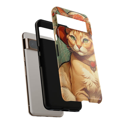 Alphonse Mucha Tough Phone Cases (A lady cat)
