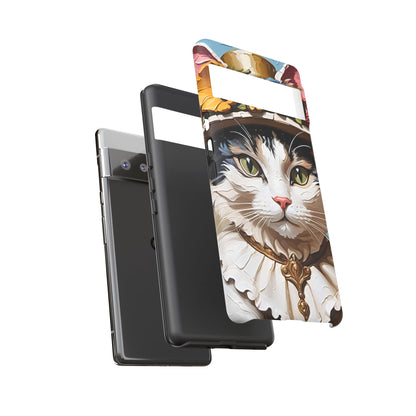 Oil Painting Cat Tough Phone Cases (A Lady)