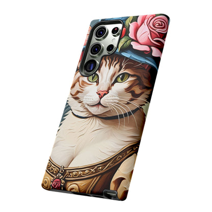 Oil Painting Cat Tough Phone Cases (A Lady 2)