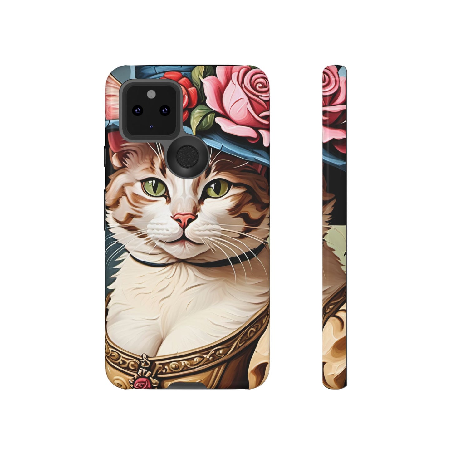 Oil Painting Cat Tough Phone Cases (A Lady 2)