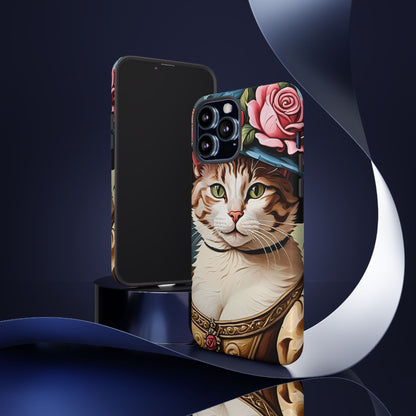 Oil Painting Cat Tough Phone Cases (A Lady 2)