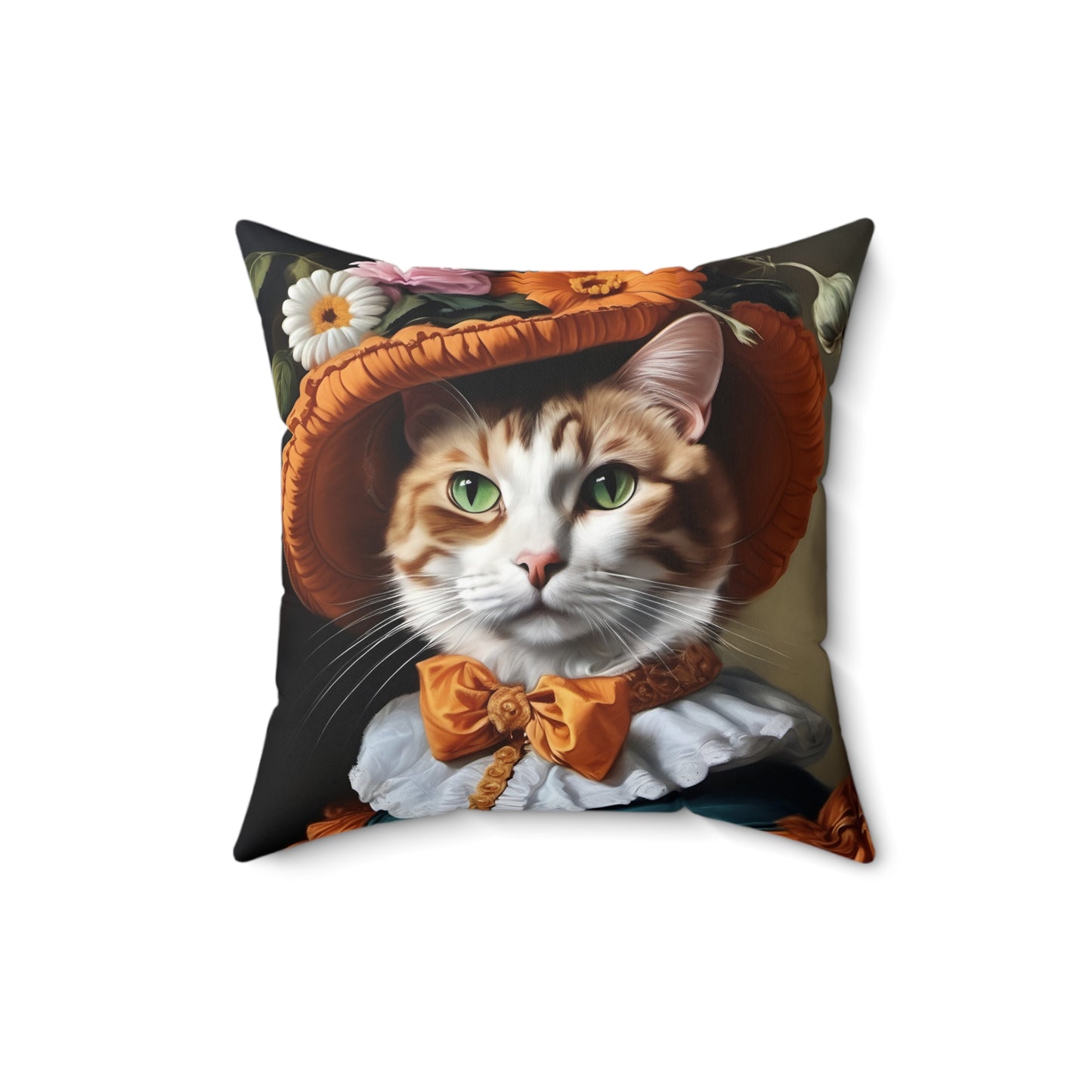 Rococo Cat Square Pillow