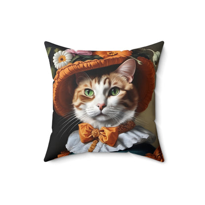 Rococo Cat Square Pillow