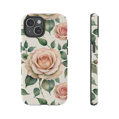 Watercolor Large Roses Tough Cases