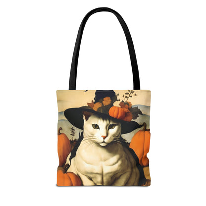 Halloween Piero della Francesca Renaissance Cat Tote