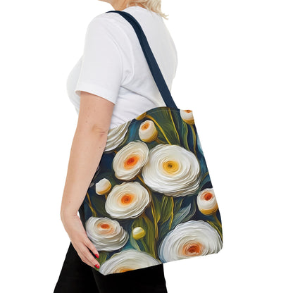 Vincent Van Gogh inspired White Ranunculus Tote Bag