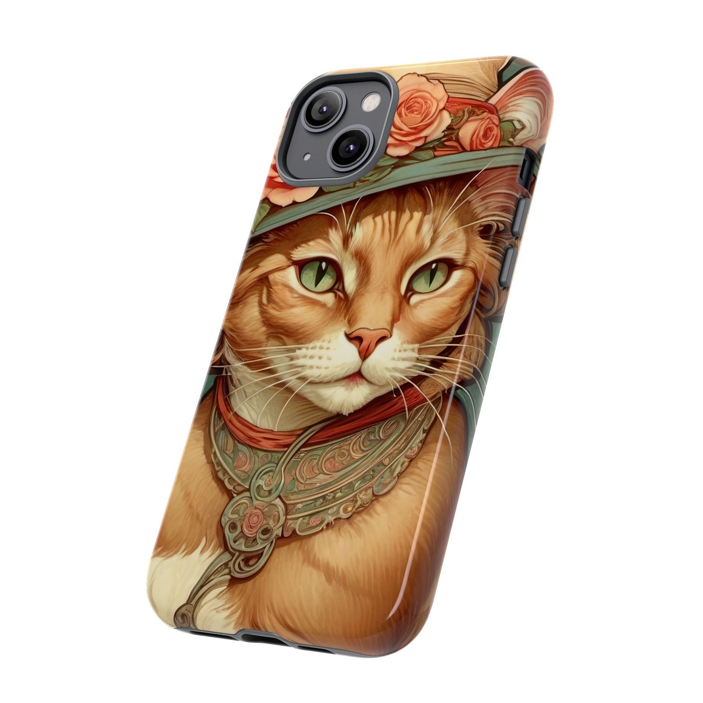 Alphonse Mucha Tough Phone Cases (A lady cat 2)